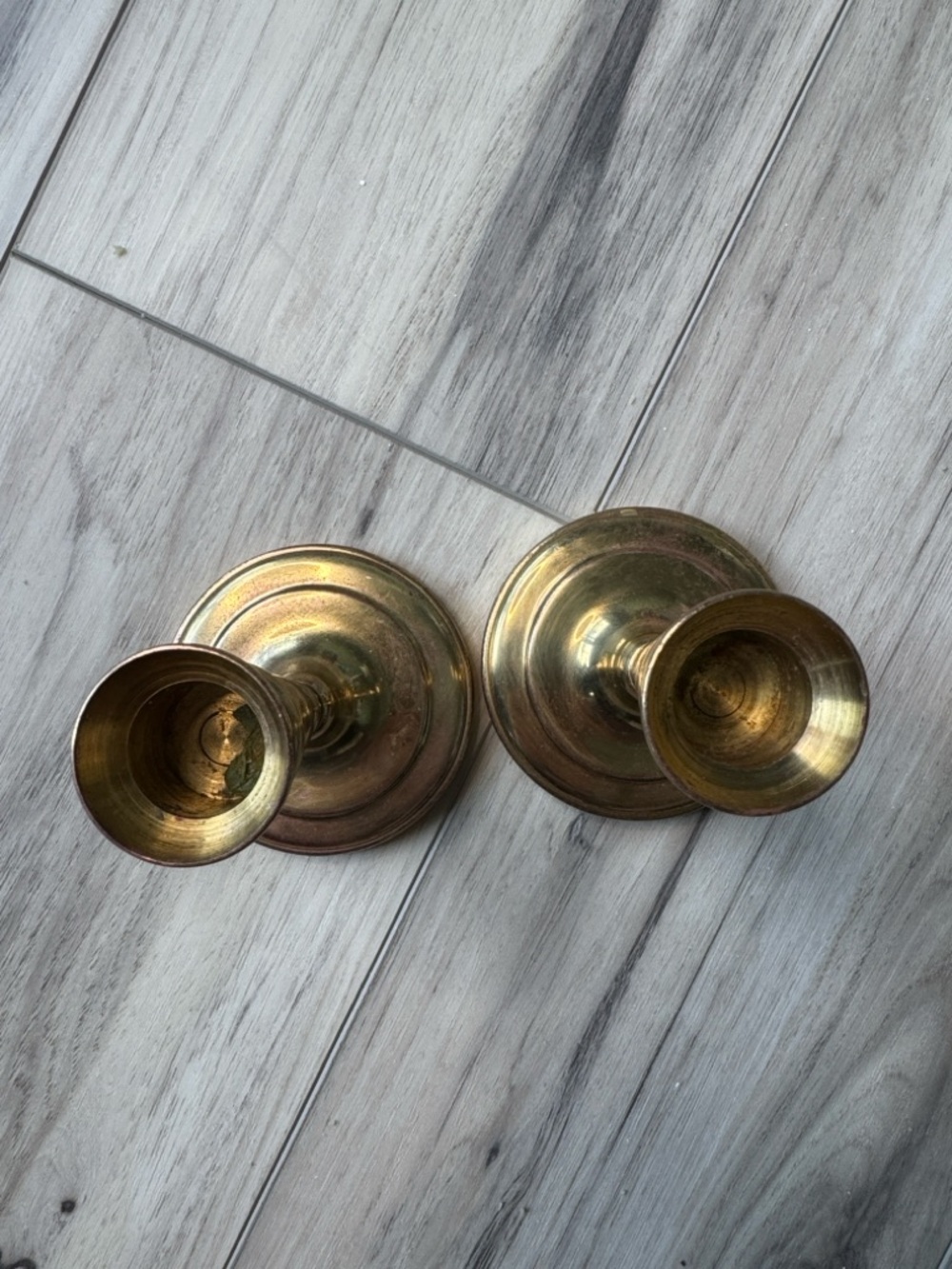 Solid brass vintage candle holders - Picture 4 of 6